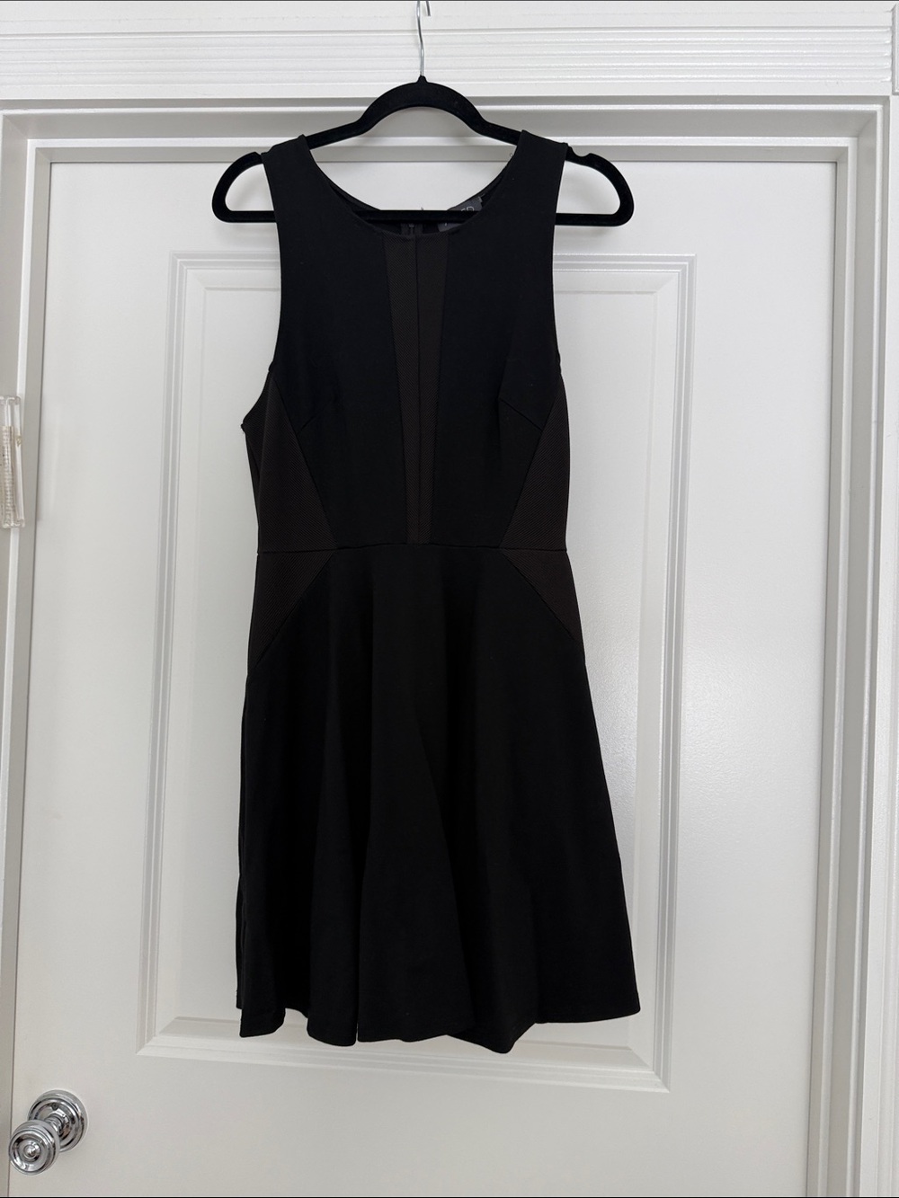 Astr Black Panelled Sleeveless Mini Dress